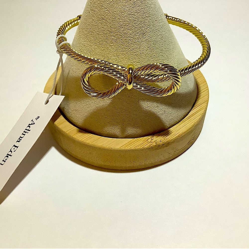 Adina Eden Goldtone Bow Knot Bracelet New 34$